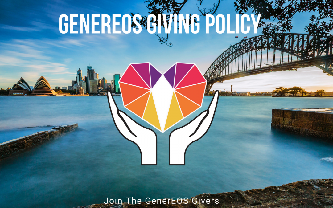 GenerEOS – Charity & Community Projects Giving Policy